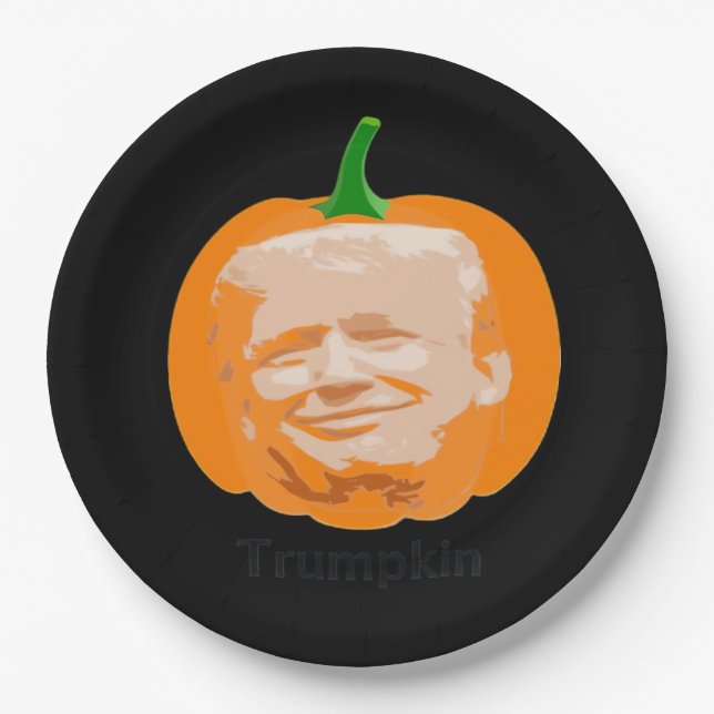Trumpkin Halloween Classic Paper Plate (Front)