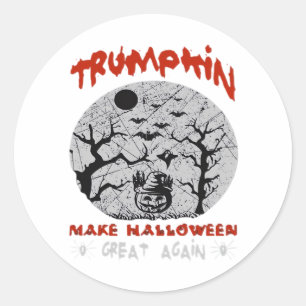 Trumpkin Halloween Classic Round Sticker
