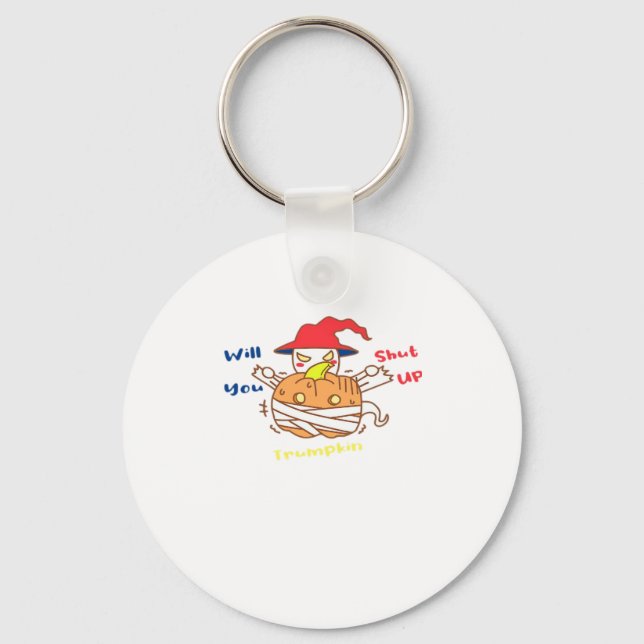 Trumpkin Halloween Election Debate And Joe Biden Keychain (Front)