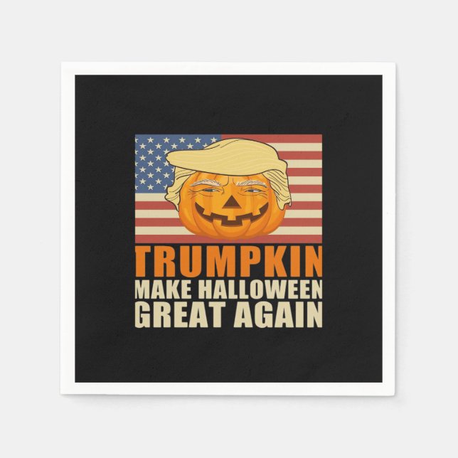 Trumpkin Halloween Funny Classic & Basic Design Napkin (Front)