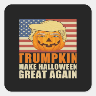 Trumpkin Halloween Funny Classic & Basic Design Square Sticker