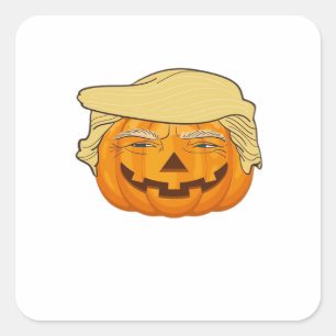 Trumpkin Halloween Funny Classic – Basic Fall Slot Square Sticker