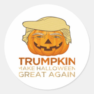 Trumpkin Halloween Funny Classic Classic Round Sticker