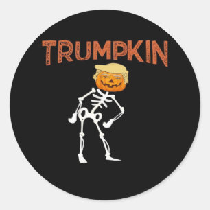 Trumpkin Halloween Funny Classic Classic Round Sticker
