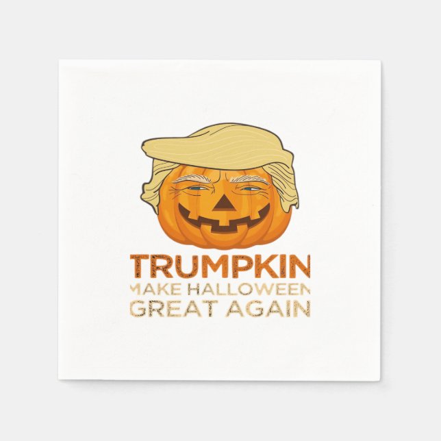 Trumpkin Halloween Funny Classic Napkin (Front)