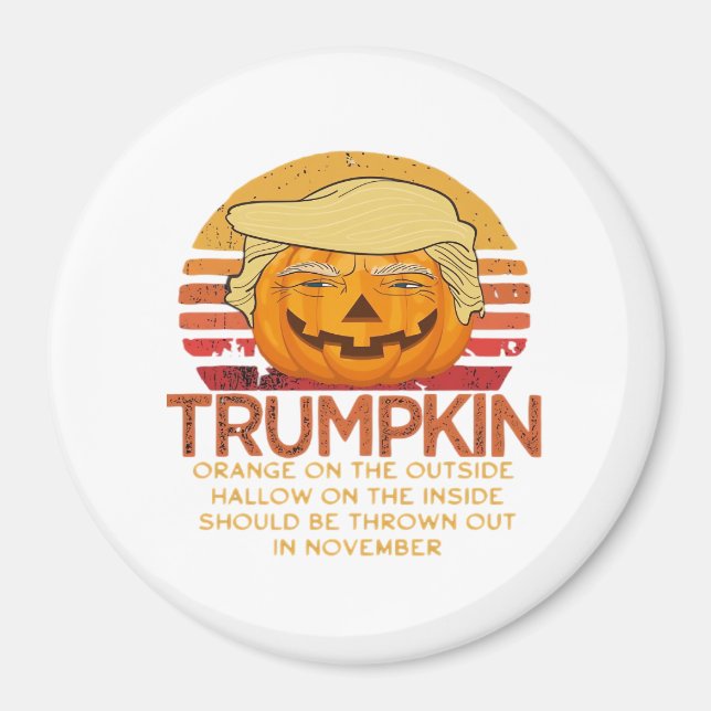 Trumpkin Halloween Funny Classic – Political Pumpk Magnet (Front)