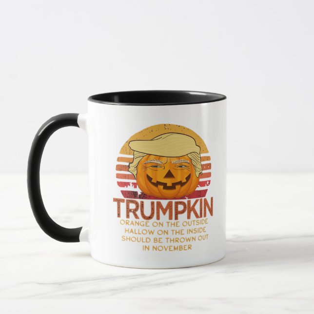 Trumpkin Halloween Funny Classic – Political Pumpk Mug (Left)