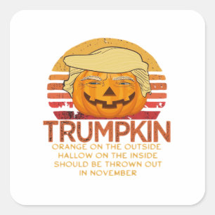 Trumpkin Halloween Funny Classic – Political Pumpk Square Sticker