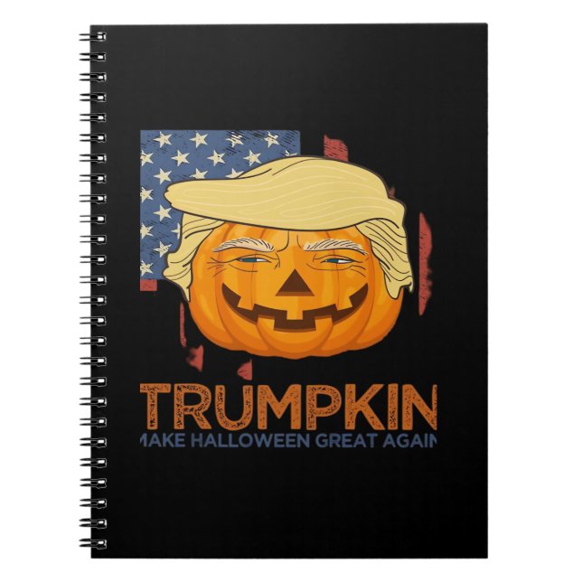Trumpkin Halloween Funny Design Notebook (Front)
