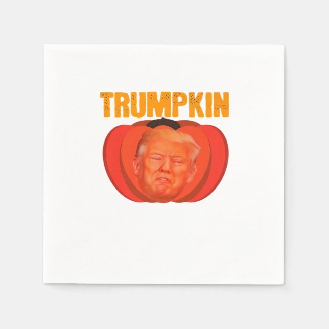 Trumpkin Halloween Jack O Lantern Graphic Funny  Napkin (Front)