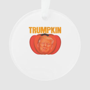 Trumpkin Halloween Jack O Lantern Graphic Funny Ornament