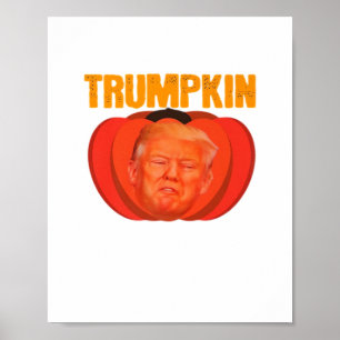 Trumpkin Halloween Jack O Lantern Graphic Funny Poster