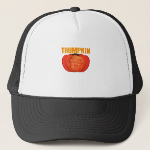 Trumpkin Halloween Jack O Lantern Graphic Funny Trucker Hat