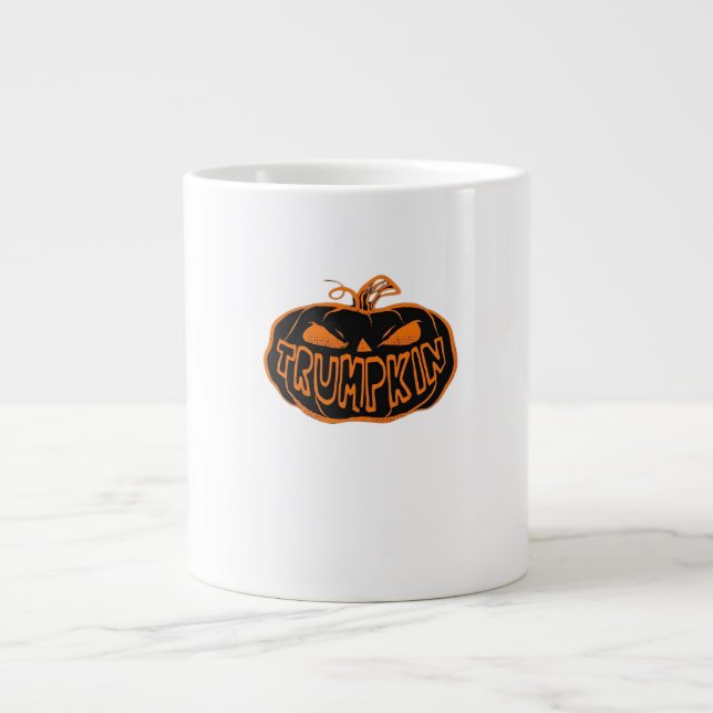 Trumpkin Halloween Large Coffee Mug (Front)