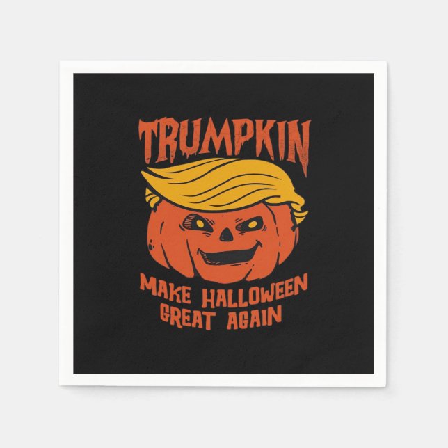 Trumpkin Halloween - Make Halloween Great Again Cl Napkin (Front)