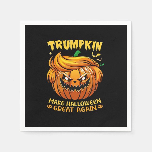 Trumpkin Halloween - Make Halloween Great Again Cl Napkin (Front)
