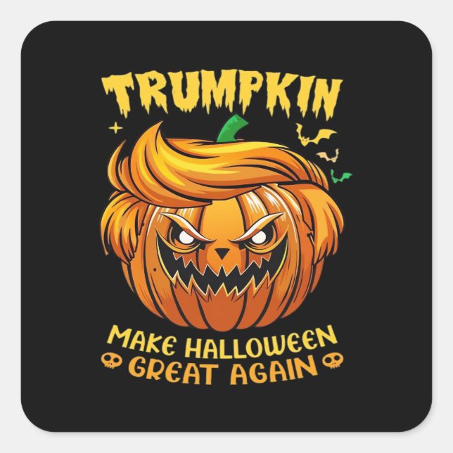 Trumpkin Halloween - Make Halloween Great Again Cl Square Sticker (Front)
