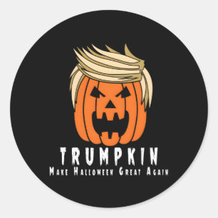 Trumpkin Halloween Make Halloween Great Again Classic Round Sticker