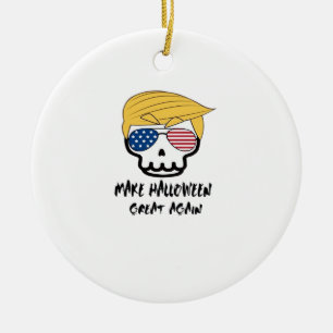 Trumpkin Halloween Make Halloween Great Again Funn Ceramic Ornament
