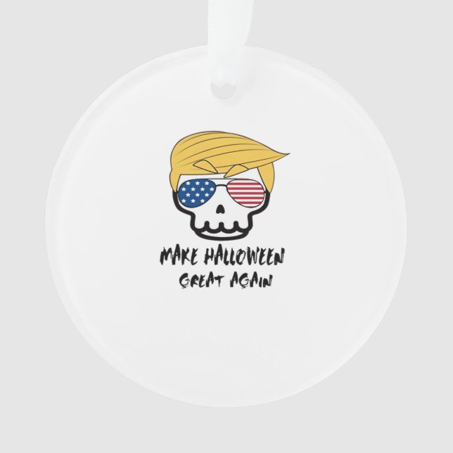 Trumpkin Halloween Make Halloween Great Again Funn Ornament (Front)