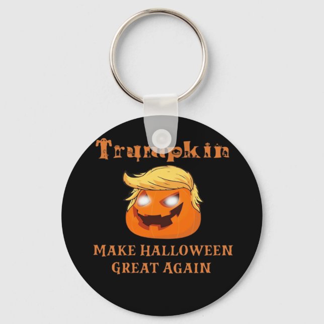 Trumpkin Halloween – Make Halloween Great Again Pu Keychain (Front)