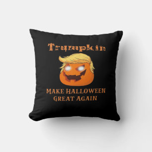 Trumpkin Halloween – Make Halloween Great Again Pu Throw Pillow