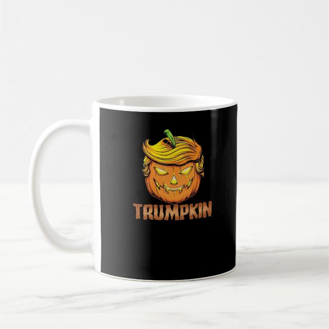 Trumpkin -  Halloween Pumpkin Coffee Mug (Left)