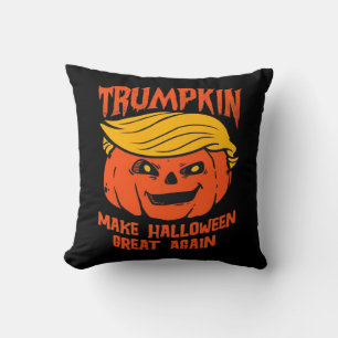 Trumpkin Halloween Pumpkin Election Throw Pillow