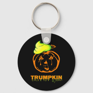 Trumpkin Halloween Pumpkin Pie Slime Funny Font Sh Keychain