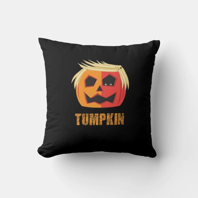 Trumpkin Halloween  Throw Pillow (Front)