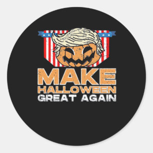 Trumpkin Halloween Vintage Political Funny Classic Round Sticker