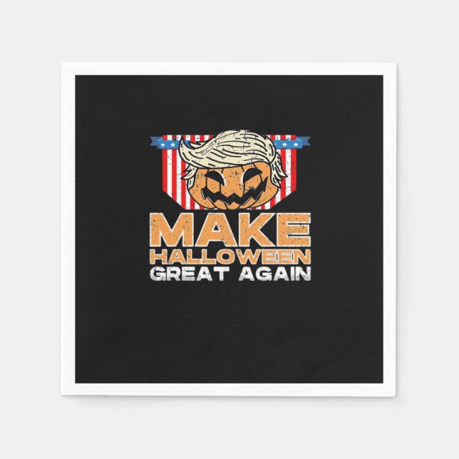 Trumpkin Halloween Vintage Political Funny Napkin (Front)