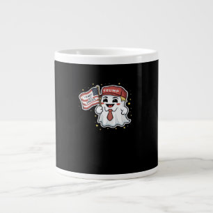 Trumpkin, I Always Get Ghosted, Halloween, Spooky, Large Coffee Mug