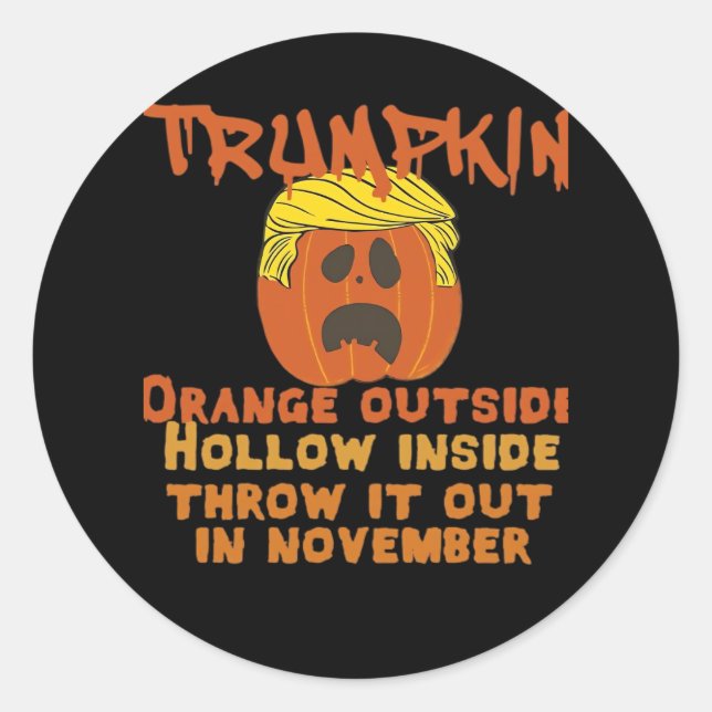 Trumpkin Inside Throw Out November Classic Classic Round Sticker (Front)