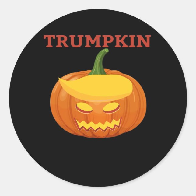 Trumpkin Jack-O-Lantern Classic Classic Round Sticker (Front)