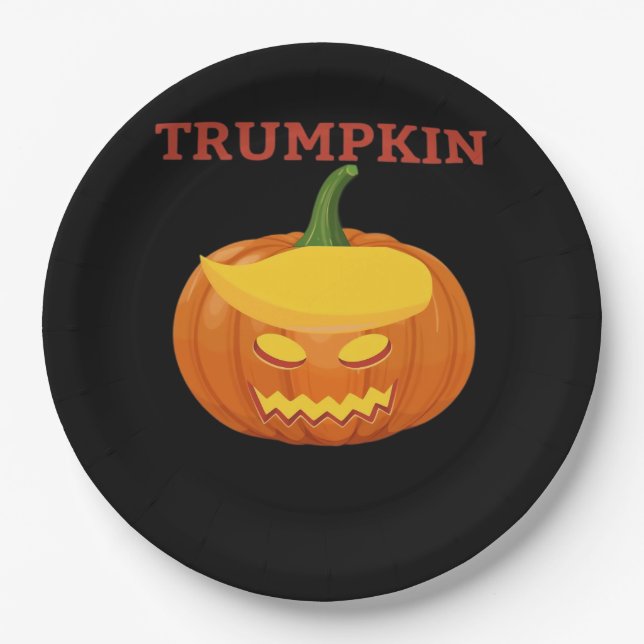 Trumpkin Jack-O-Lantern Classic Paper Plate (Front)
