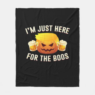 Trumpkin Just For The Boos Halloween Costume Fleece Blanket