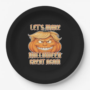 Trumpkin Let's Make Halloween Great Again Classic Paper Plate
