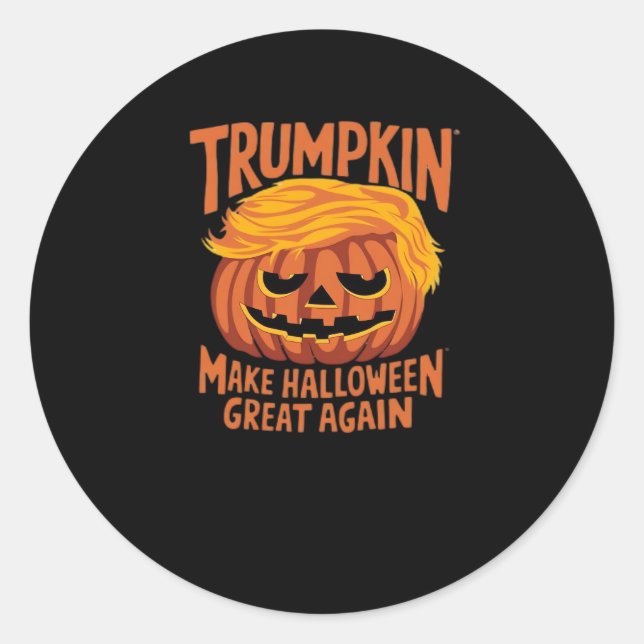 Trumpkin Make America Halloween Great Again Classi Classic Round Sticker (Front)