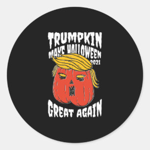 Trumpkin Make Halloween 2021 Great Again Classic Round Sticker