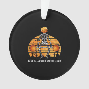 Trumpkin Make Halloween Again Gym Fitness Funny Ornament