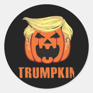 Trumpkin Make Halloween Classic Round Sticker