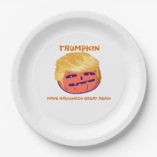 Trumpkin, Make Halloween Great Again And Again Paper Plate