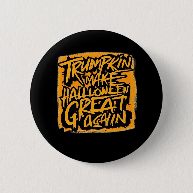 Trumpkin Make Halloween Great Again – Autumn Sloth 2 Inch Round Button (Front)
