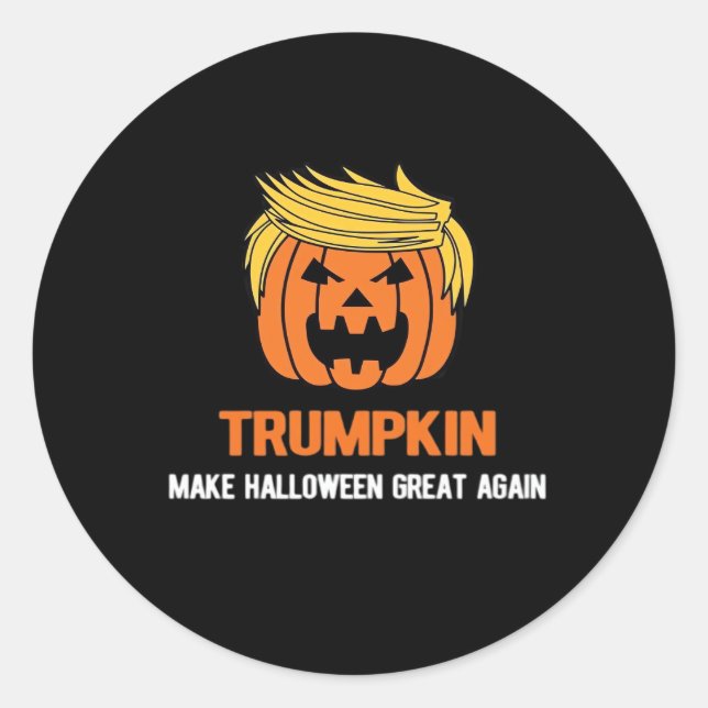 Trumpkin Make Halloween Great Again Classic Classic Round Sticker (Front)