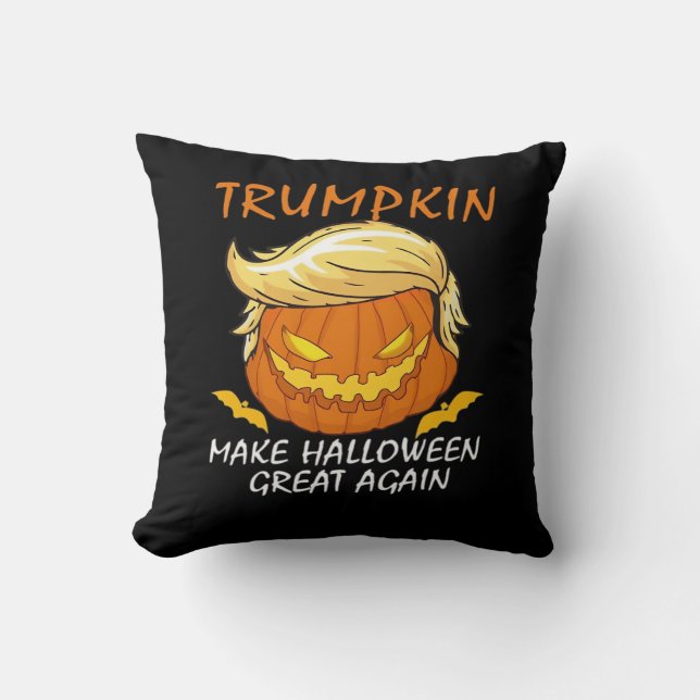 Trumpkin Make Halloween Great Again Classic – Funn Throw Pillow (Front)
