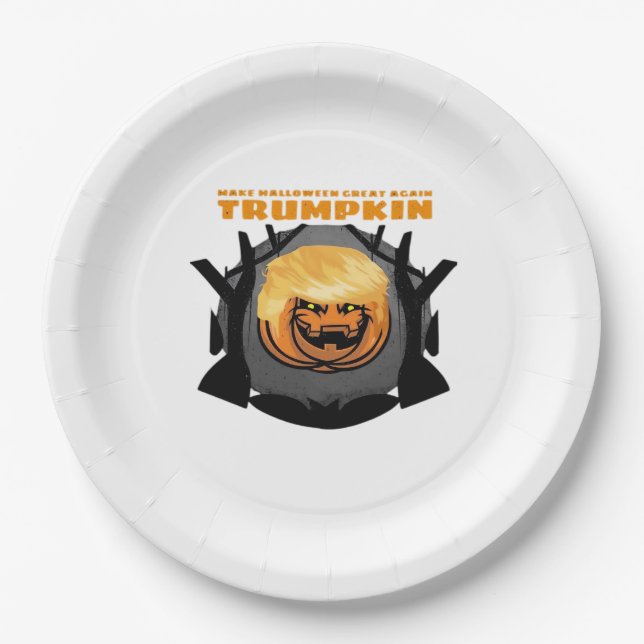 Trumpkin, Make Halloween Great Again Classic Paper Plate (Front)