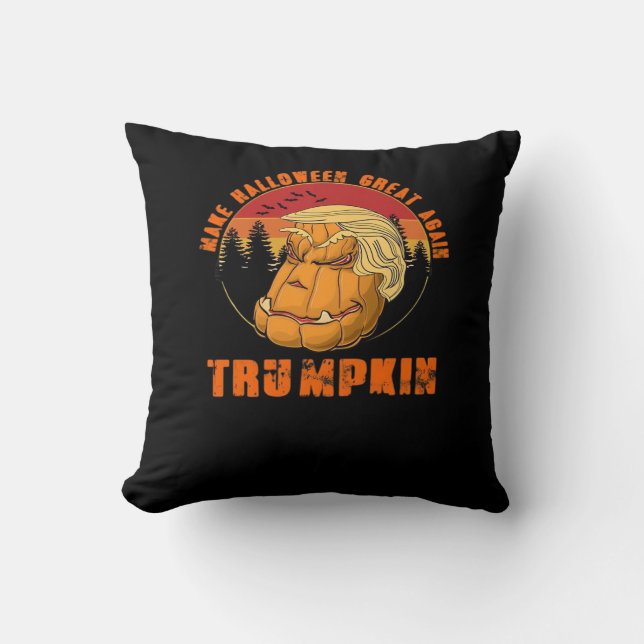 Trumpkin Make Halloween Great Again Classic – Paro Throw Pillow (Front)