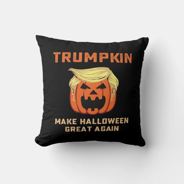 Trumpkin Make Halloween Great Again – Classic Pump Throw Pillow (Front)