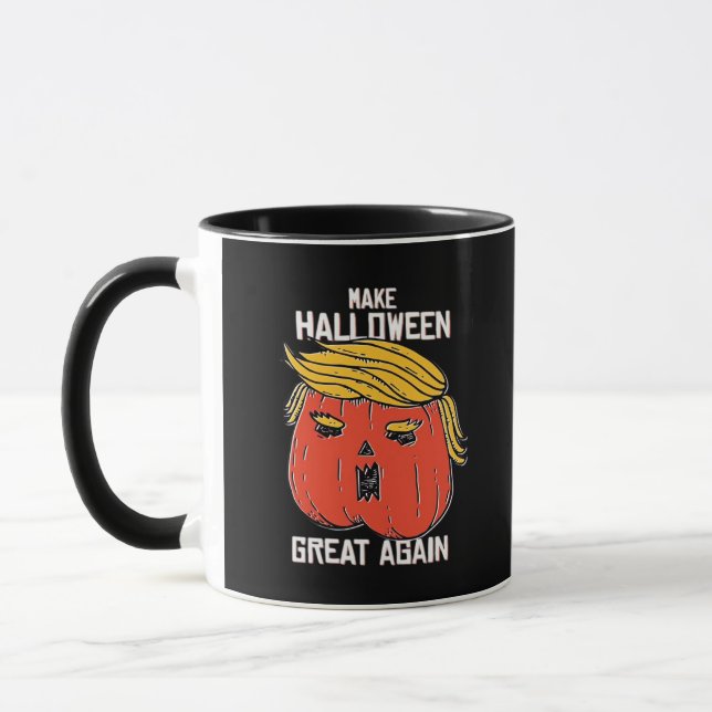 Trumpkin Make Halloween Great Again Classic – Retr Mug (Left)